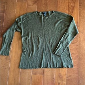 Olive green Eileen Fisher sweater - S